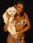 Glamour model Chanel and her little dog Coco